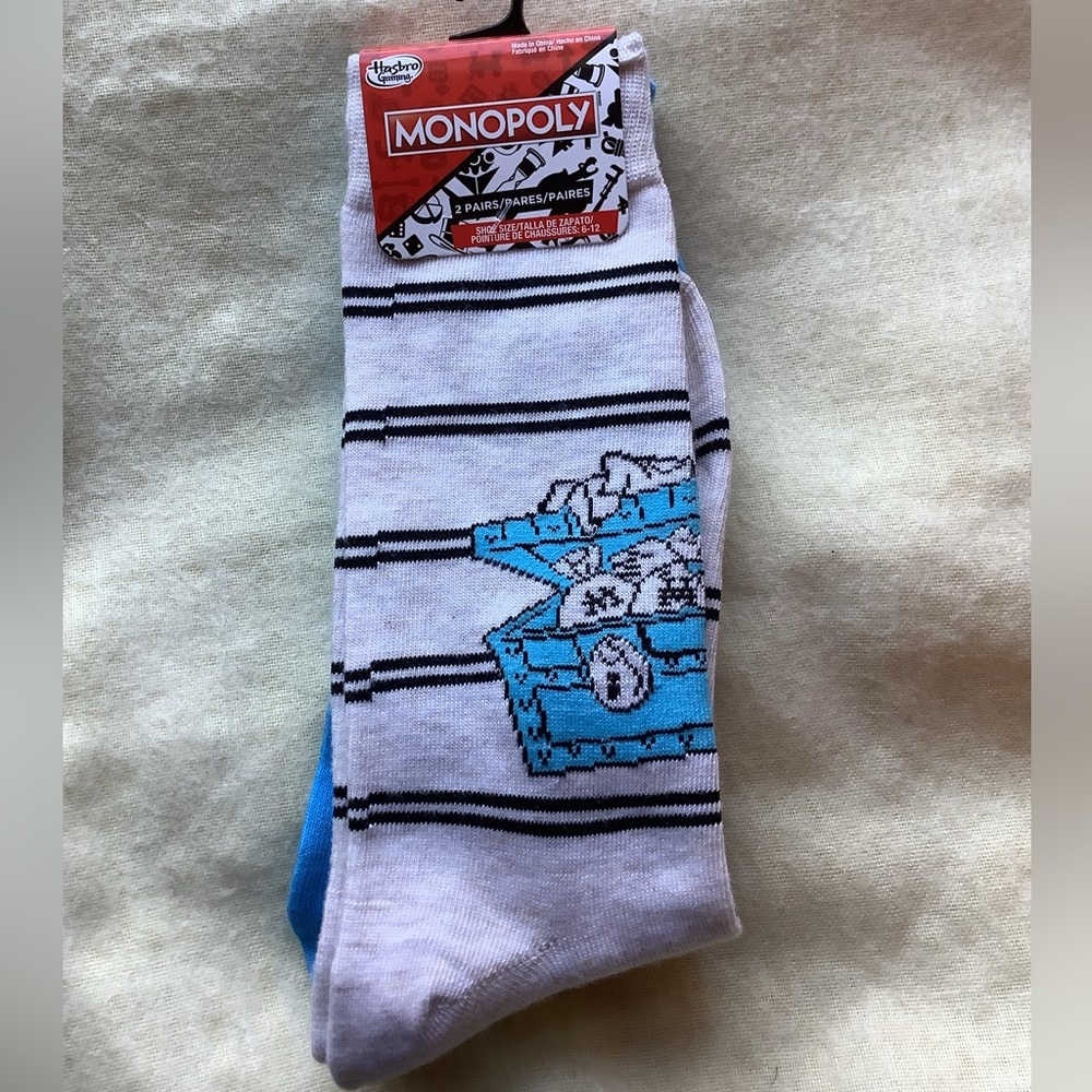 Monopoly socks 2 pair